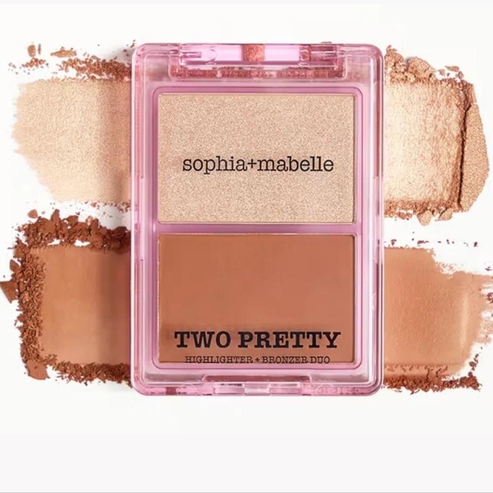Sophia+Mabelle Two Pretty Highlighter Bronzer Duo- Sunlit Sand Volume 2